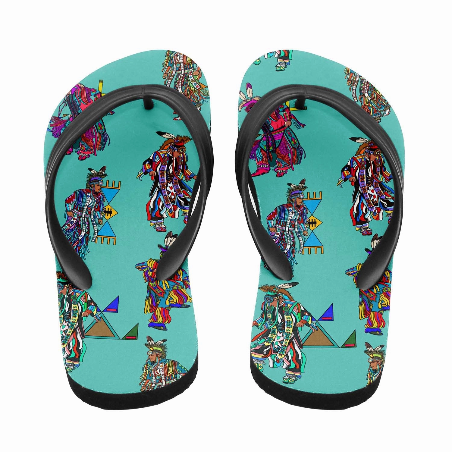 Feit Flip Flops Men's Grass Dancers Eggshell Blue Flip Flops