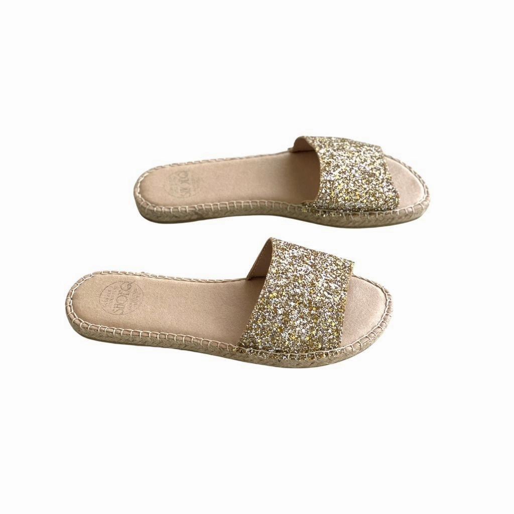 Herren Espadrilles Summer Espadrille in Gold Glitter - Outlet item