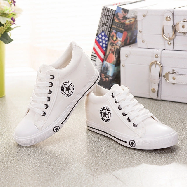 Summer Sneakers Wedges Canvas Shoes Women Casual Shoes Female Cute White Basket Stars Zapatos Gel-lyte Iii Og Casual Shoes