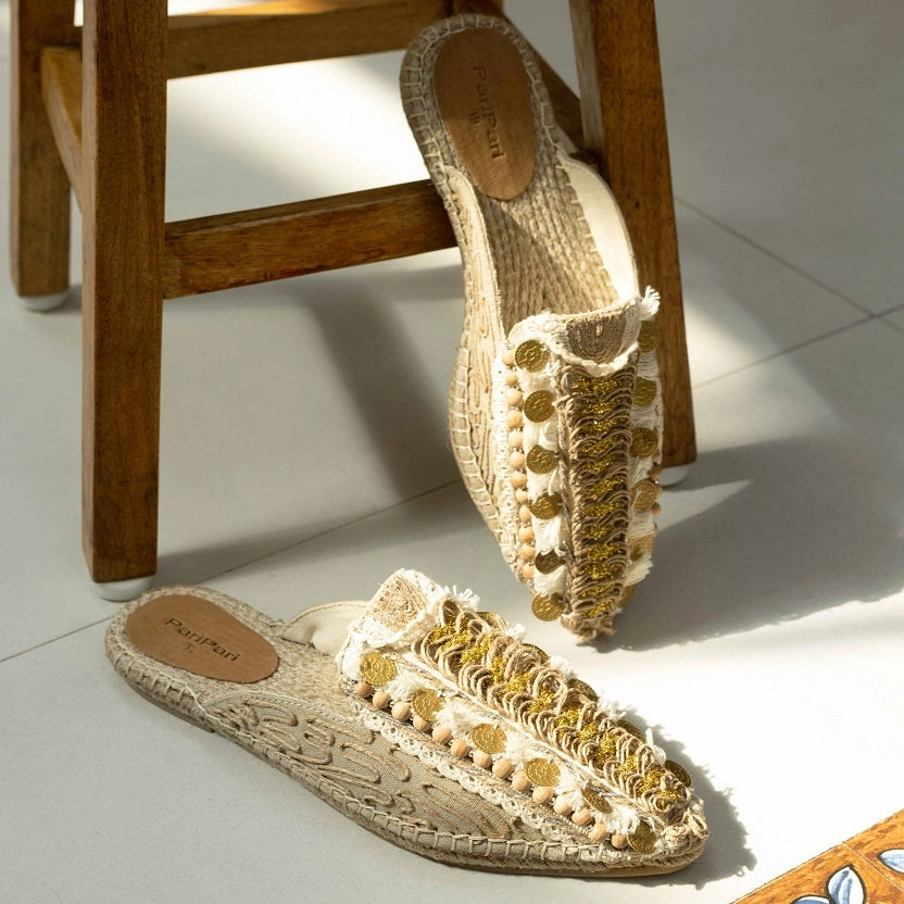Ibiza Espadrilles Flats Michael Kors Gold Espadrilles