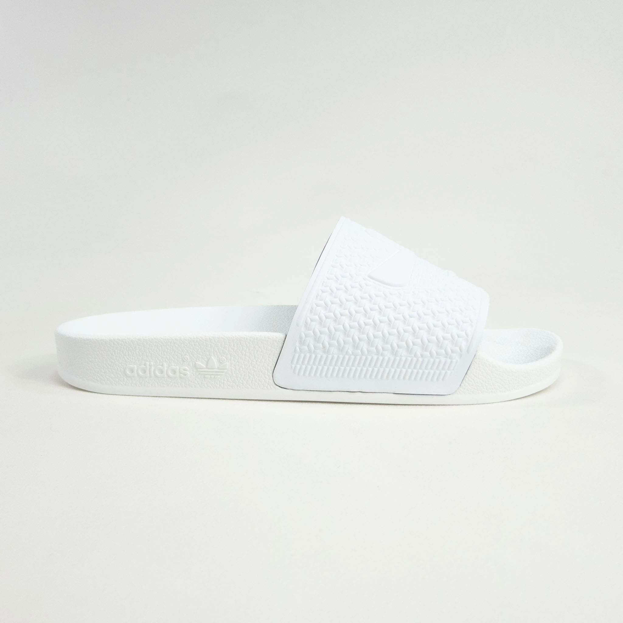 Adidas Shmoofoil Slides - White/White/White Adidas Shoes Charms