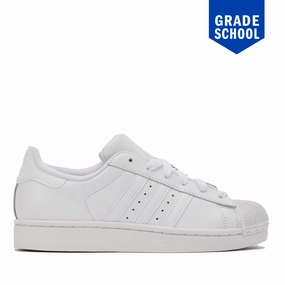 Grade School Adidas Superstar II J Shoes - White Adidas Lightweight Walking Shoes