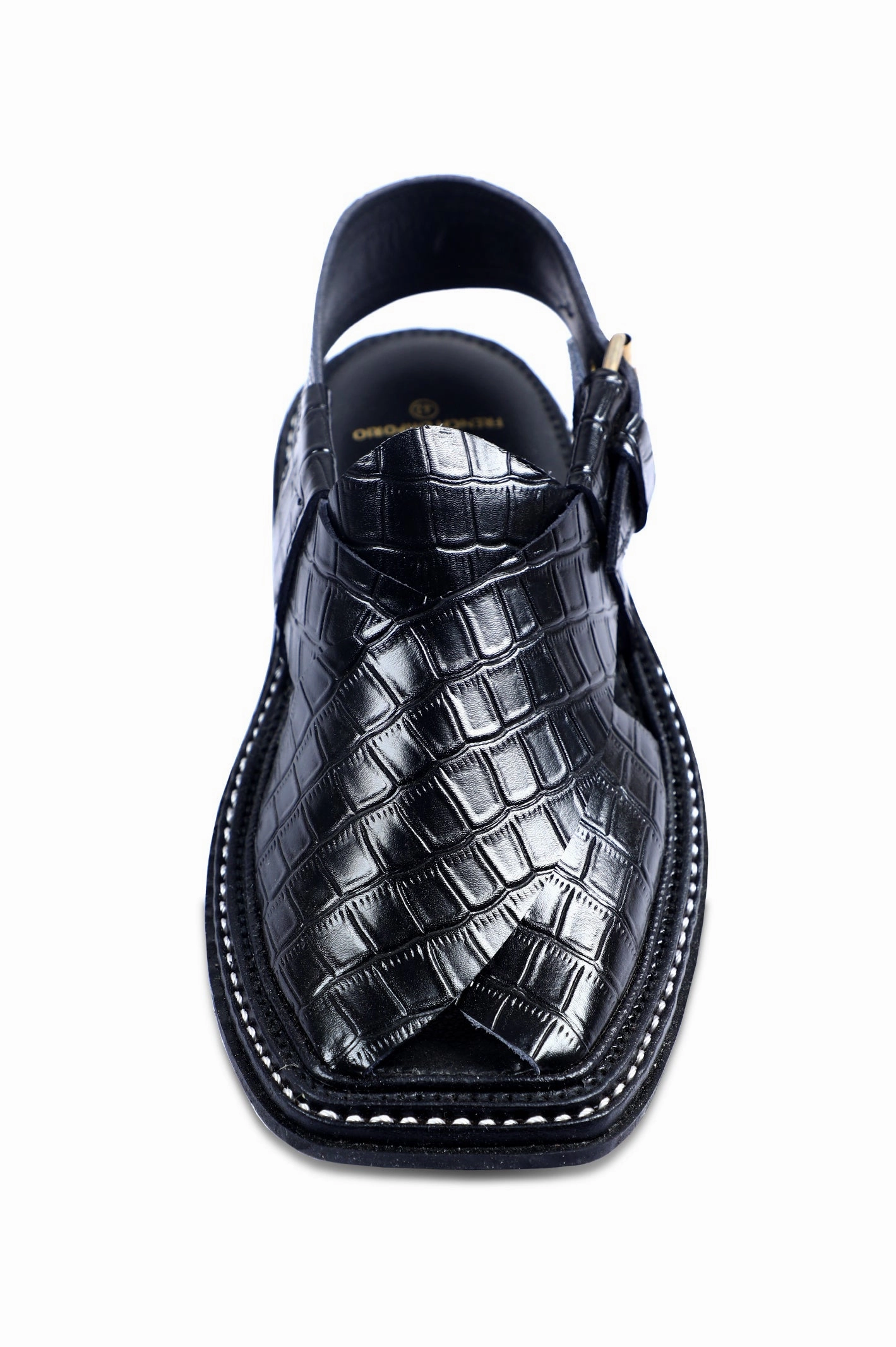 French Emporio Men Sandal SKU: PSLD-0022-BLACK Flat Sandals