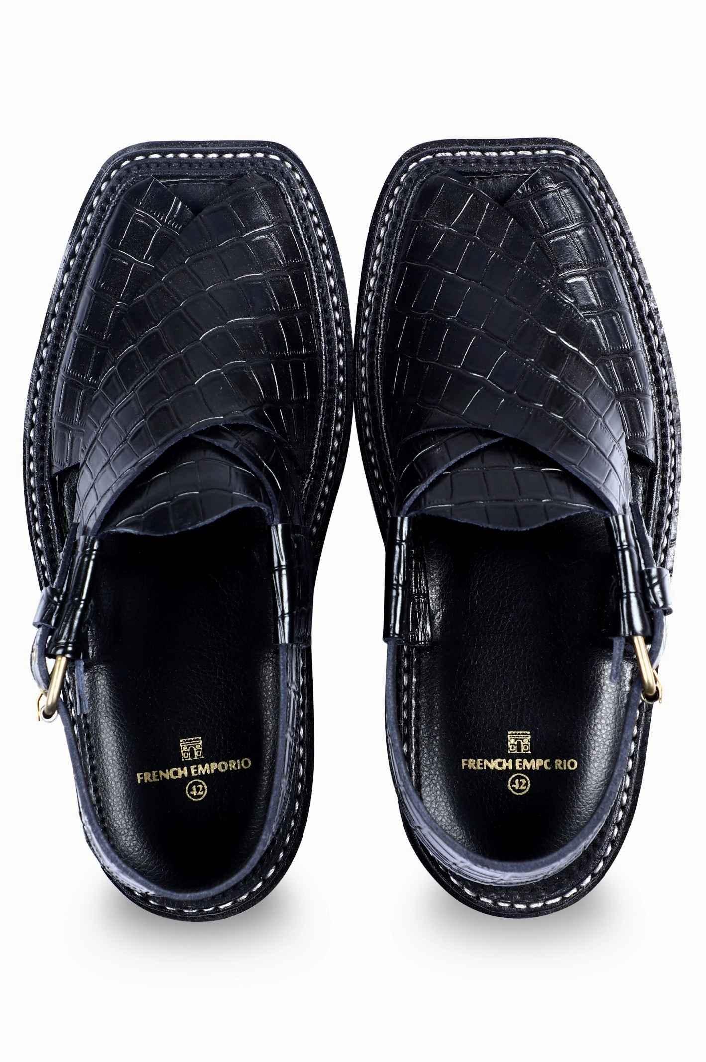 Ross Sandals French Emporio Men Sandal SKU: PSLD-0022-BLACK