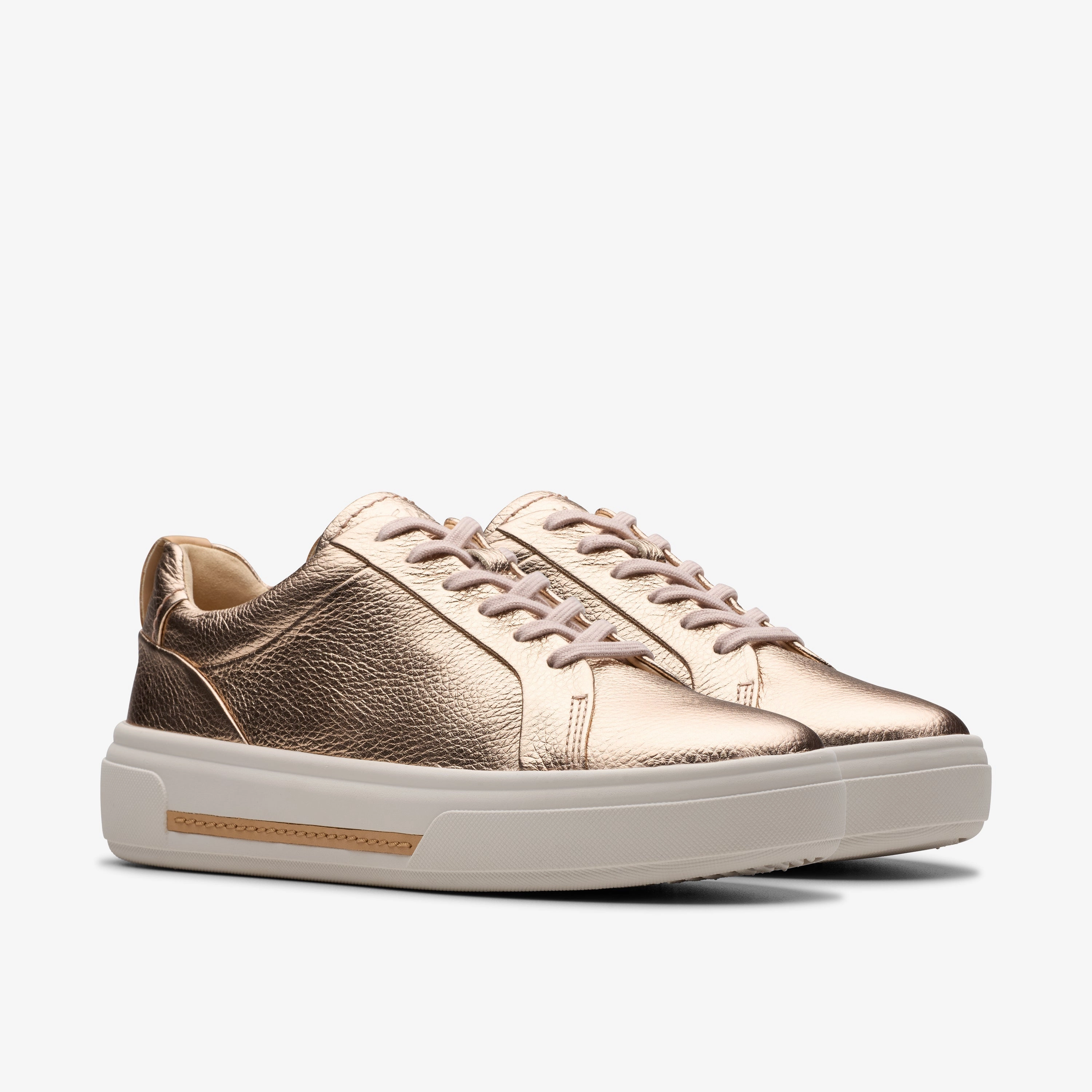 Disruptor Casual Alloy Toe Mid Work Shoe CLARKS | CASUAL SHOES | WOMEN | HOLLYHOCK WALK COPPER METALLIC