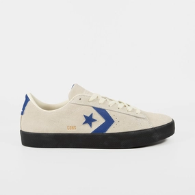 Gundam Skate Shoes Coverse Cons - Pro Leather Vulc Pro Shoes - Egret / Blue / Black