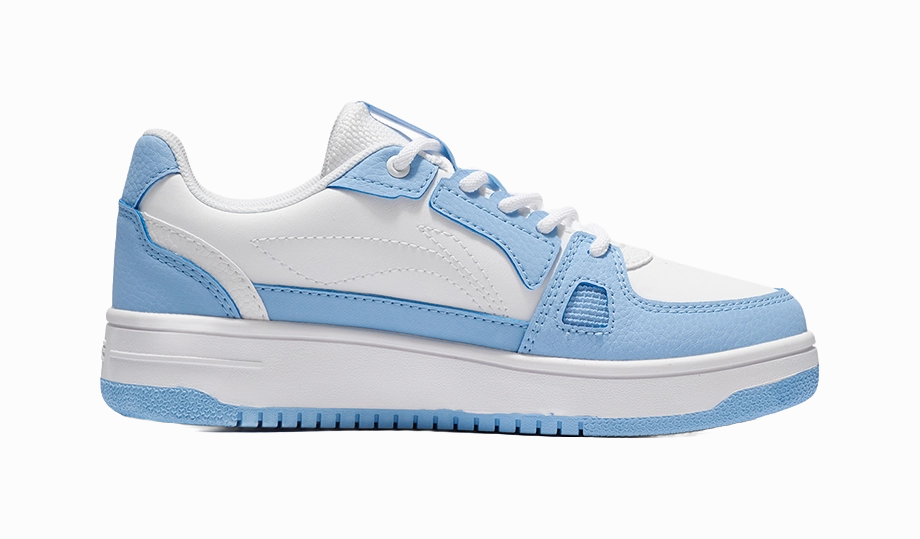 Casual Semi Formal Shoes LINING YOUNG Sports Life Collection Low Top Kids' Skateboarding Shoes White Blue