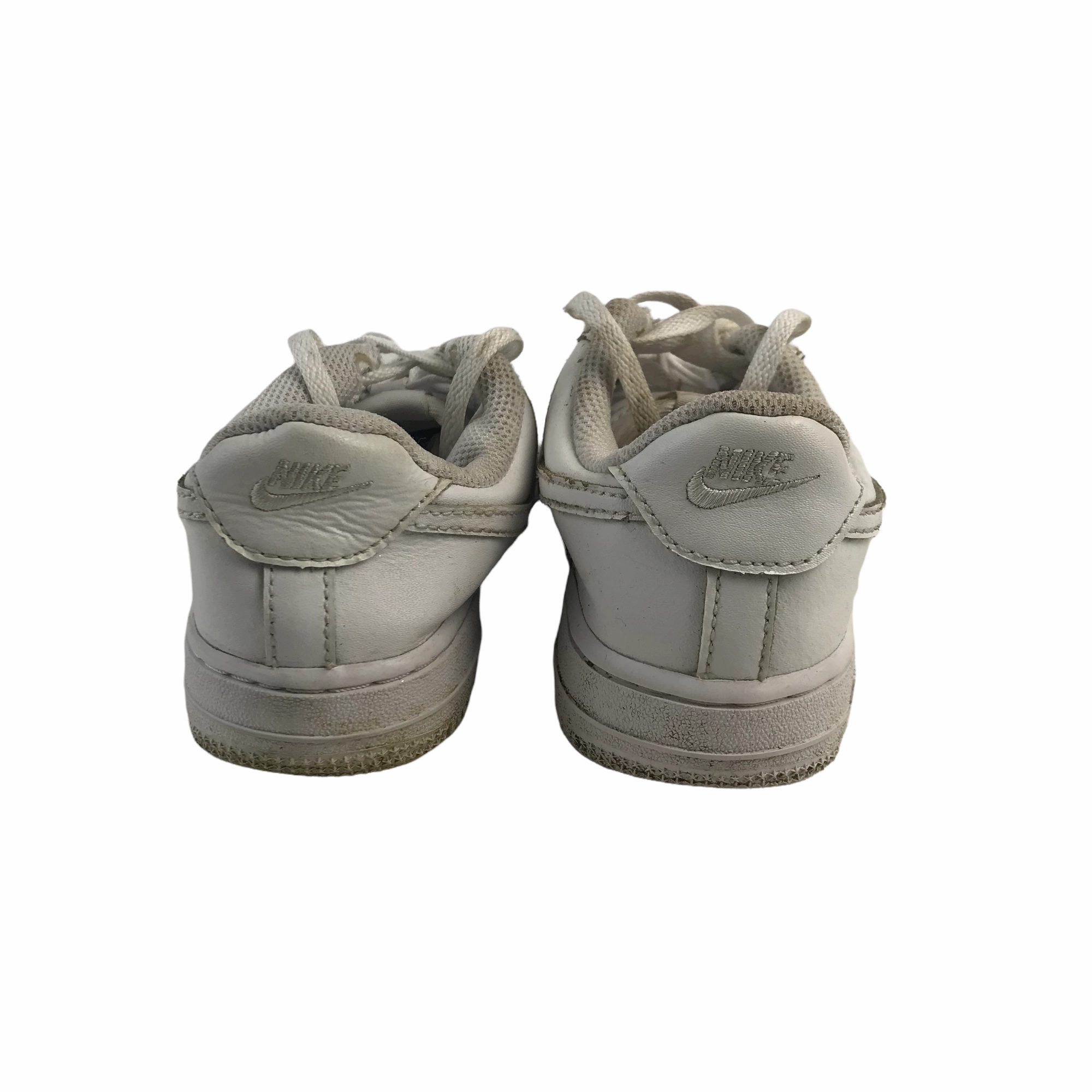 Nike Air Force One Trainers Shoe Size 1 white plain with laces Asics Shoes Made In Vietnam