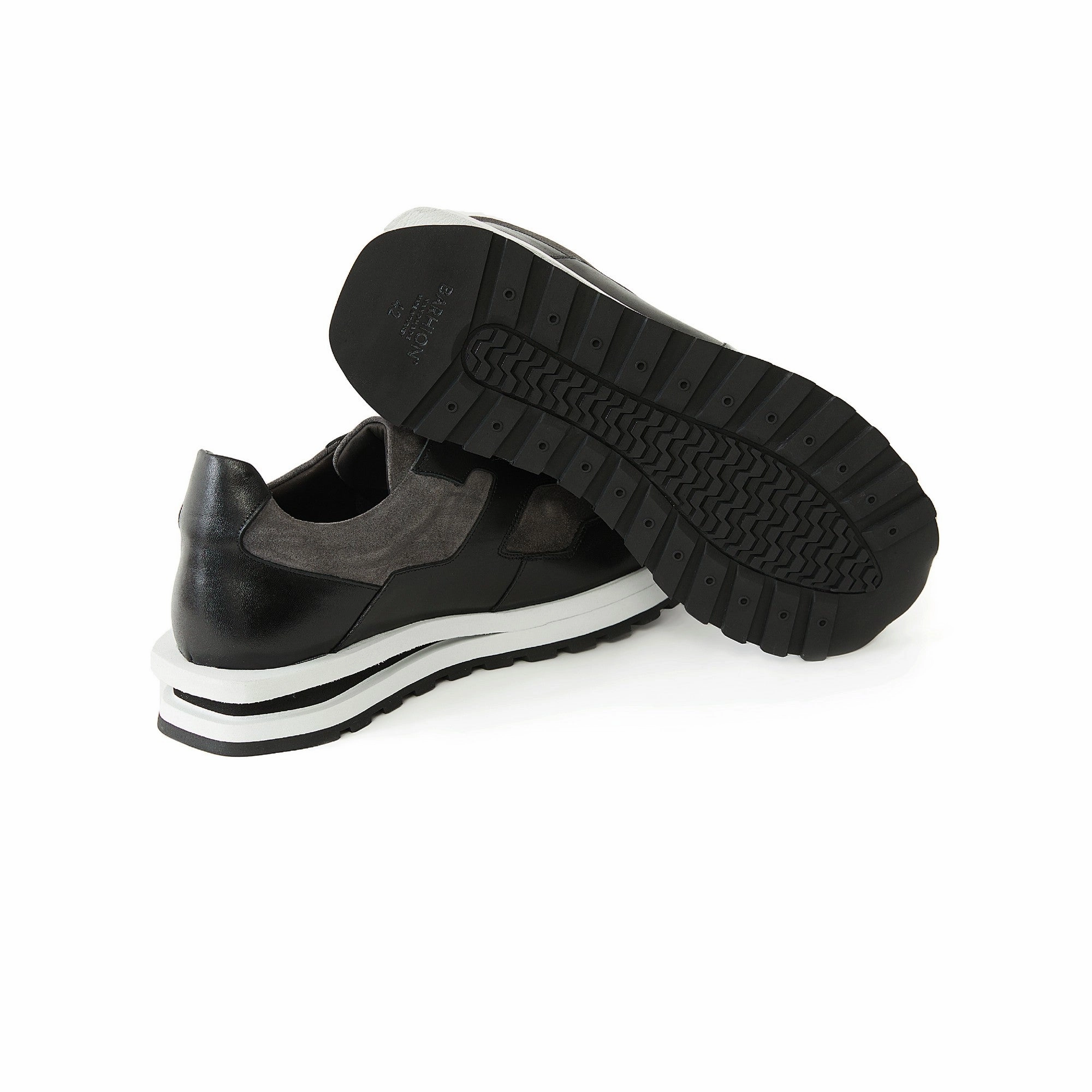 Men's Suede Calf Leather Handmade Sneakers M8017 Vegan 8053 Felix Platform Casual Shoes