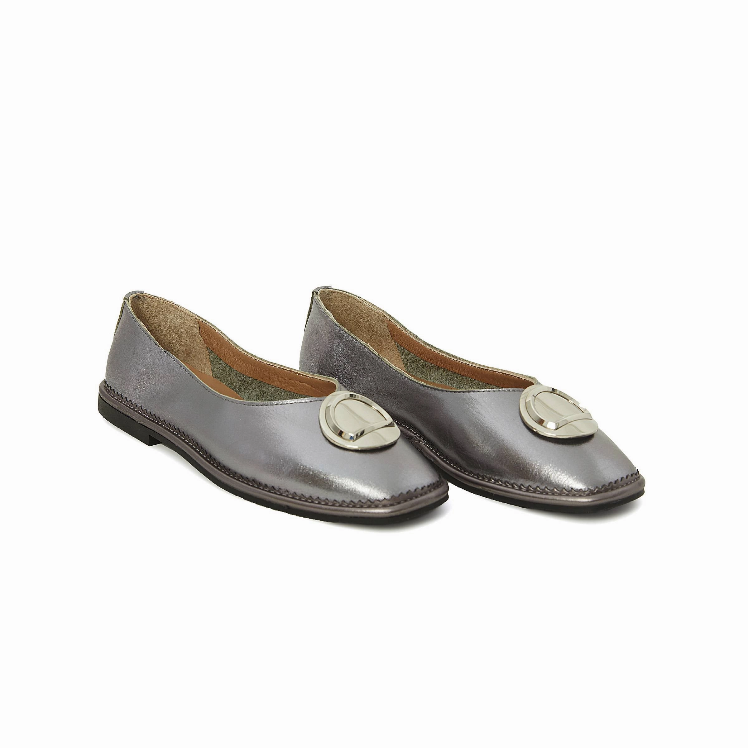 Women's Calf Leather Handmade Flats W3002 Shoes To Wear With Casual Dresses