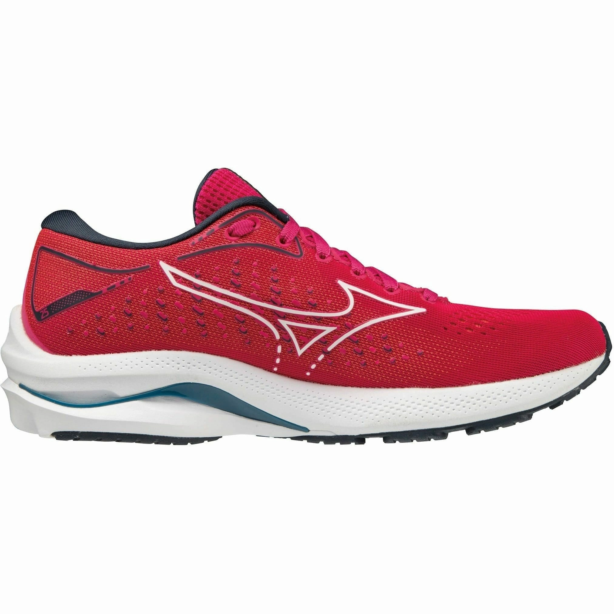 Mizuno Wave Rider 25 Womens Running Shoes - Pink Shoe Stores In Birch Run Mi