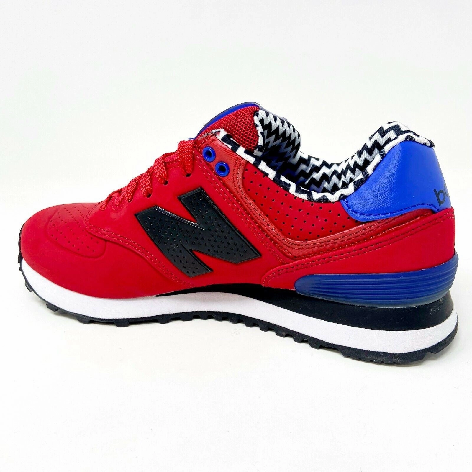 New Balance 574 Classic Paint Chip Red Blue Womens Running Shoes WL574ACC Running Triathlon Shoes