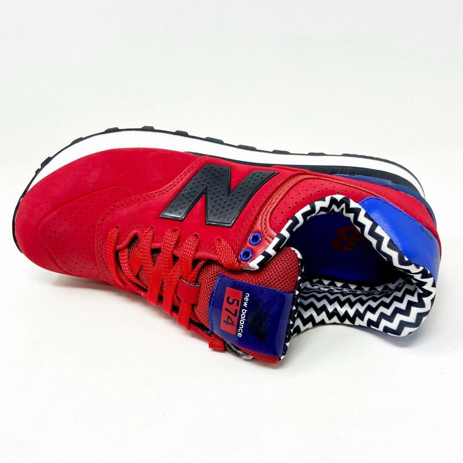 New Balance 574 Classic Paint Chip Red Blue Womens Running Shoes WL574ACC Best Outdoor Running Shoes