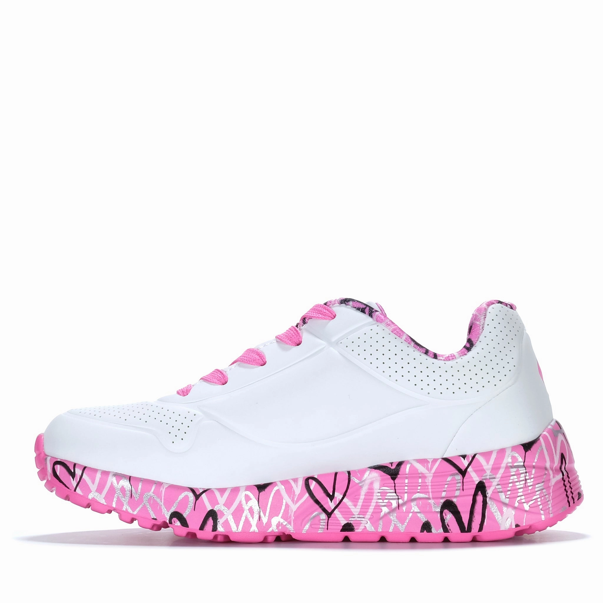 Skechers Kids' Uno Lite - Lovely Luv White/Pink 314976L Sas Walking Shoes