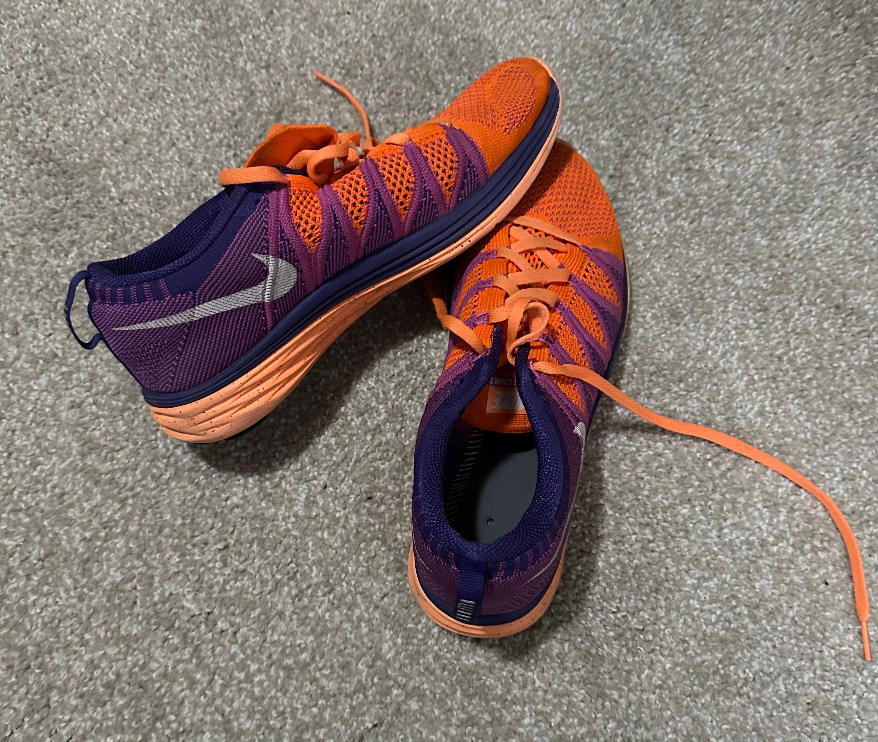 Sz 9 Nike shoes Orange, purple - Shoes: 9 (Adult) Asics Volleyball Shoes Metarise