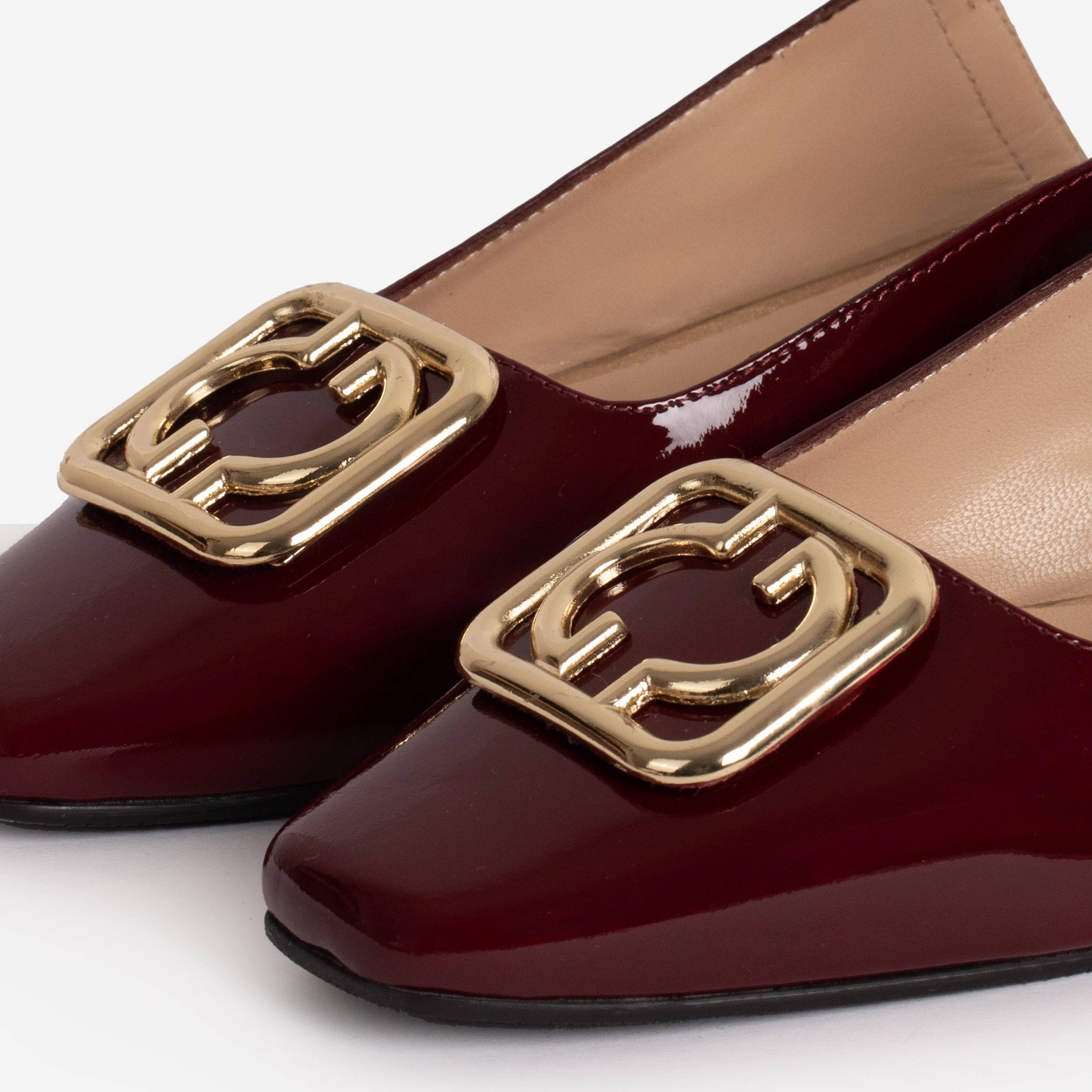 The Rosalinda Burgundy Patent Leather Women Flat Slingback Shoe Walking Shoes For Wide Flat Feet