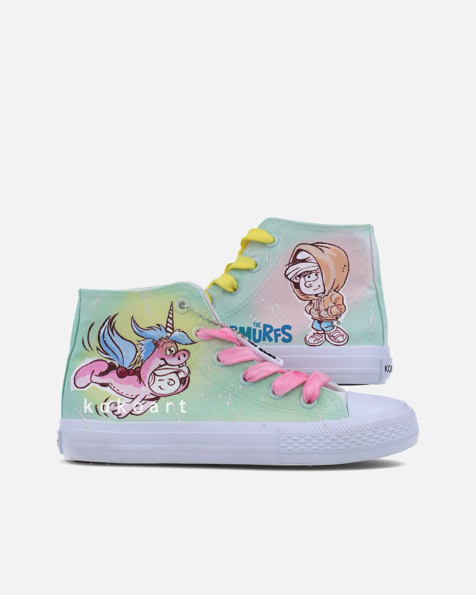 Suburb D-wp Waterproof Motorcycle Shoes The Smurfs Urban Style Hand Painted Shoes