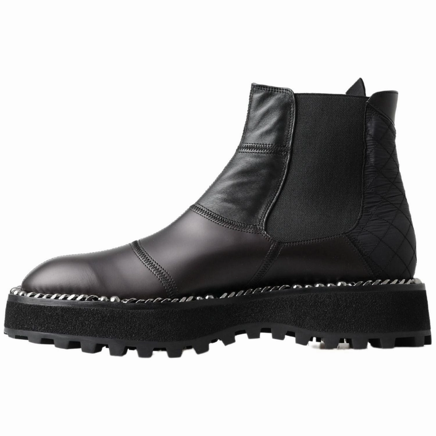 Dolce & Gabbana Black Leather Slip on Stretch Boots Acne Studios Boots