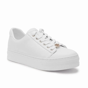 GUESS Lullu Logo Low Top Sneakers Women - WHT Sneakers Pastry
