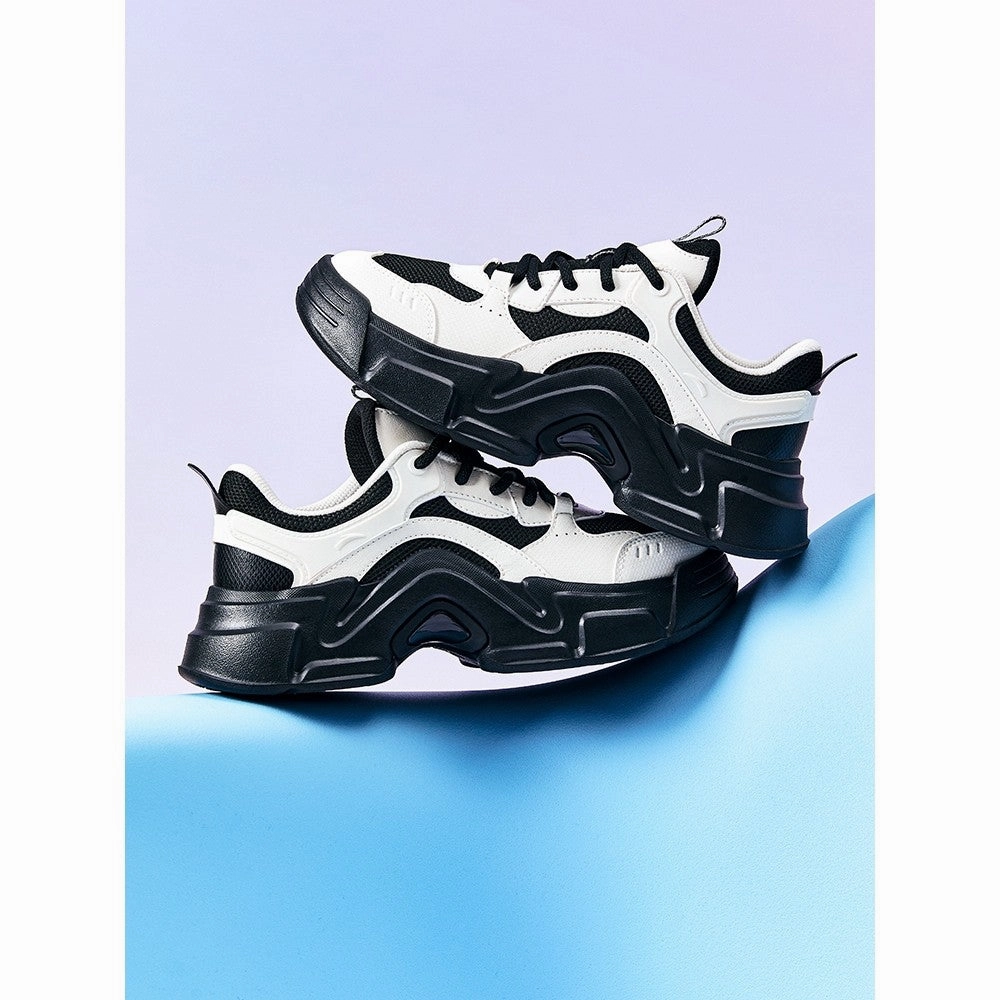 No Lace Casual Shoes ANTA Women Casual Shoes 9224B8821-1 Black/White (Kasut Kasual)