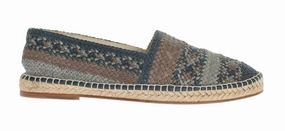 Deauville Espadrilles Blue Gray Woven Leather Espadrilles