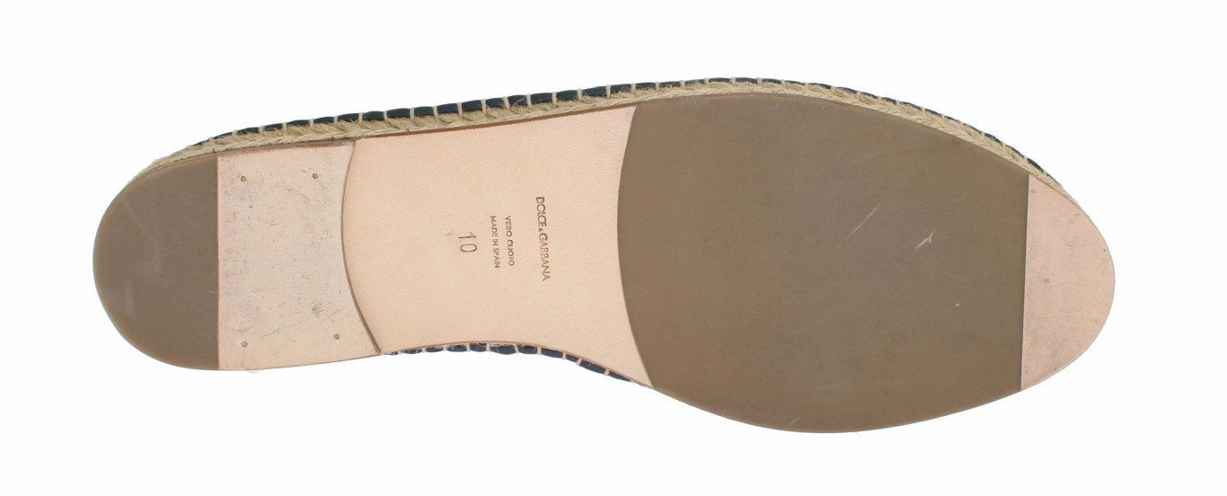 Blue Gray Woven Leather Espadrilles Marc Fisher Espadrille Flats