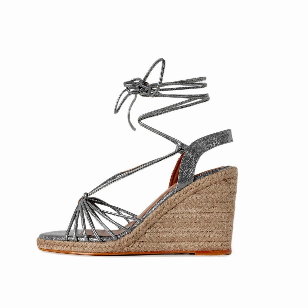 Titi Espadrilles - Silver Talla 11 [ No Return - No Exchange] Slip On Espadrille