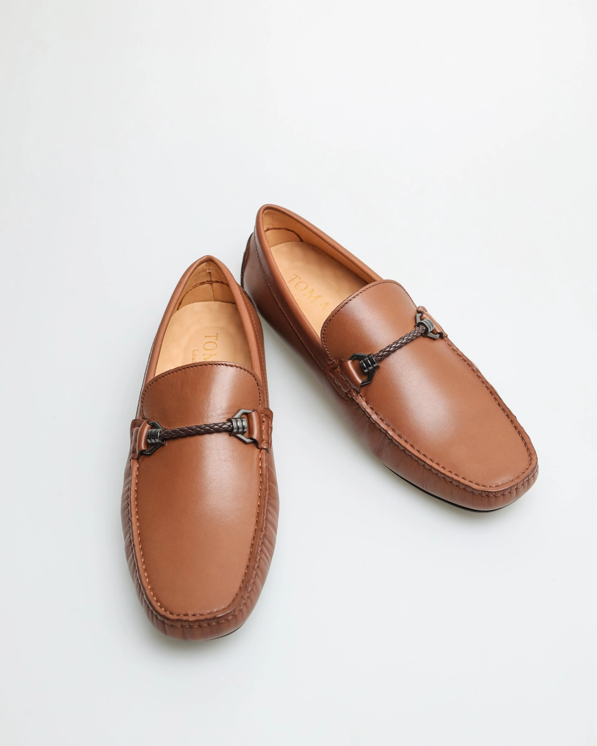 Tomaz C456 Men's Buckle Moccasins (Brown) Insulated Rubber Rain Boots