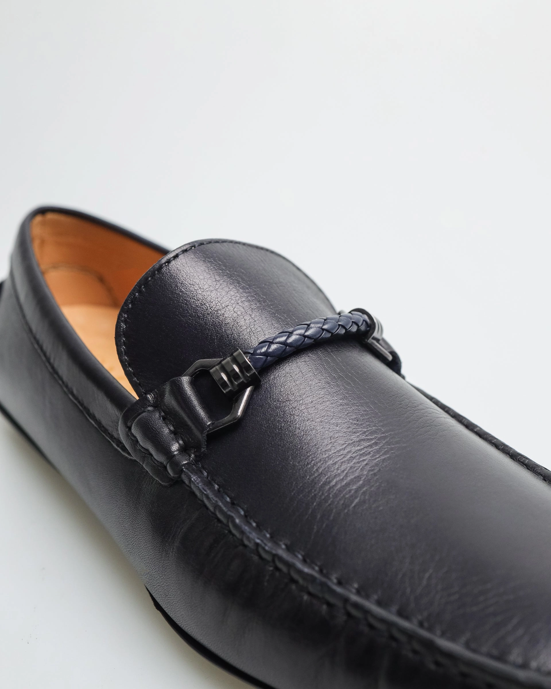 Tomaz C456 Men's Buckle Moccasins (Navy) Real Elephant Skin Boots