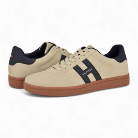 Tommy Hilfiger Lerge Sneakers Men - BEG Cheap Flats Shoes Under 10