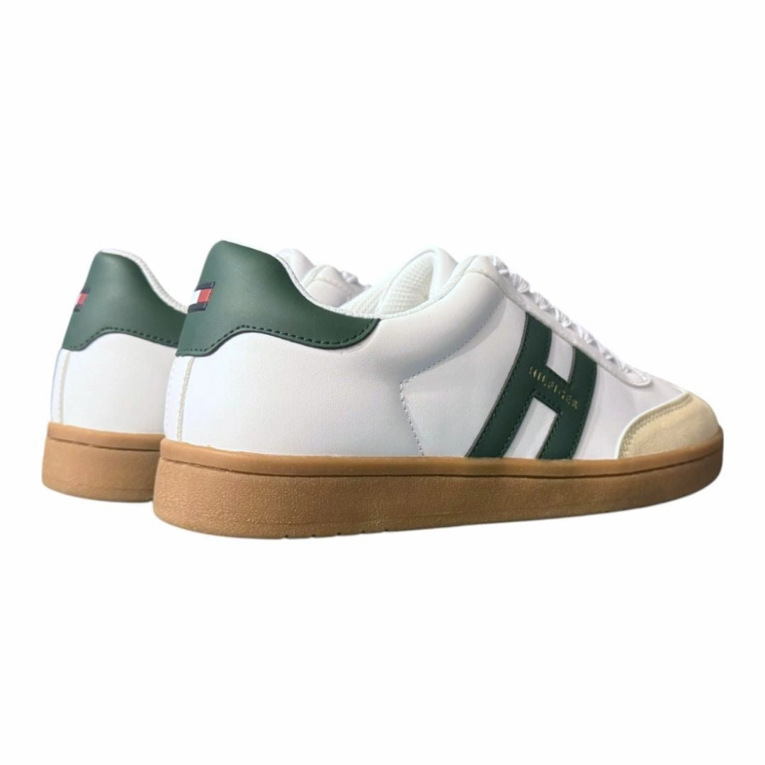 Tommy Hilfiger Lerge Sneakers Men - WHTDGRN Women Animal Print Flat Shoes