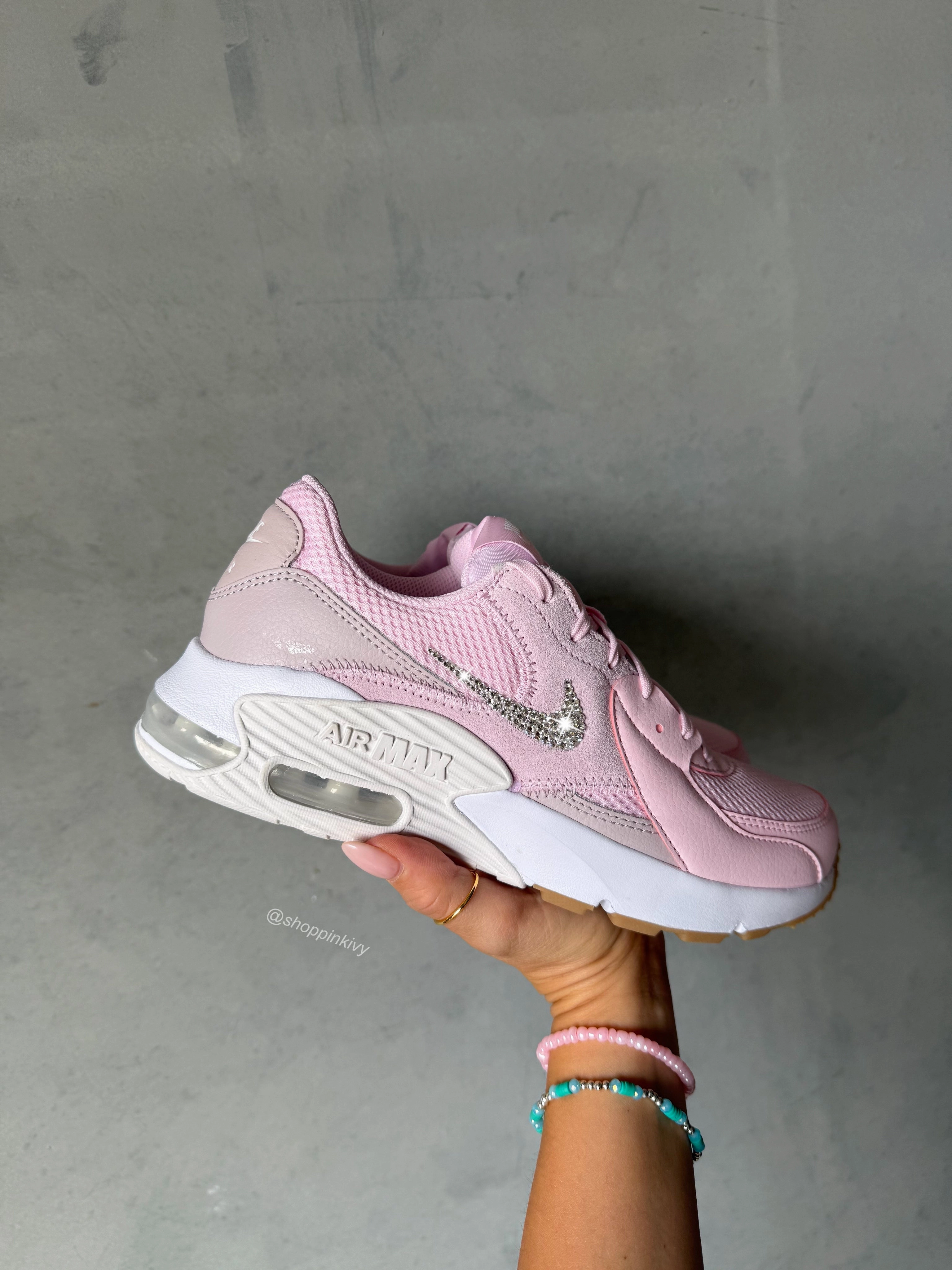 Asics Wide Wrestling Shoes SIZE 7.5 Baby Pink Nike Swarovski Womens Nike Air Max