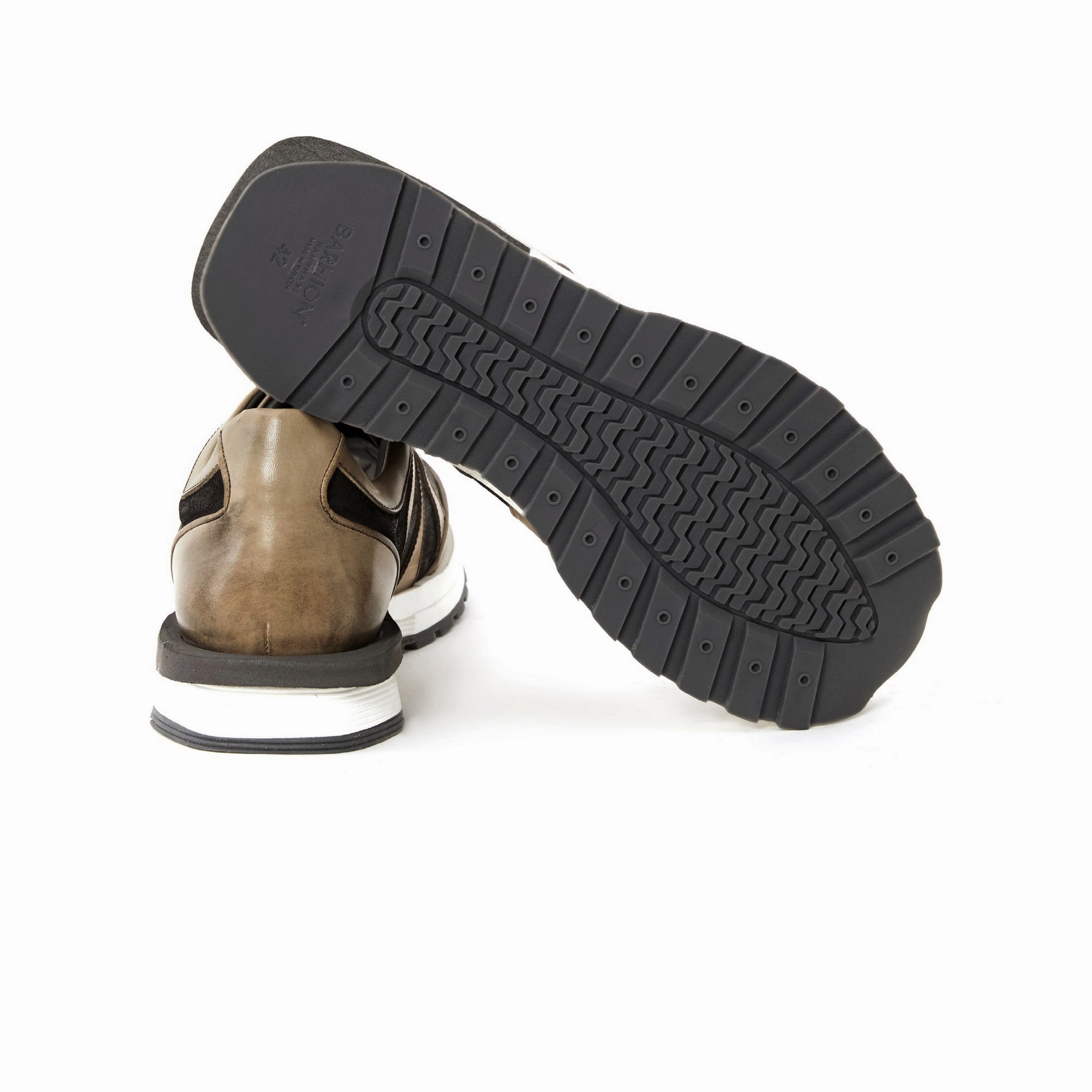 Men's Calf Leather Handmade Sneakers M8012 Casual Lotto Shoes