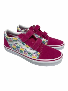 Best Online Skate Shoe Store Vans Juniors Old Skool V Rainbow Leather Trainers