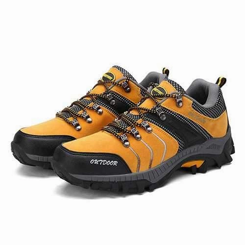 Hiking Shoes Leather Men Breathable Wear Resistance Outsole Outdoor Hiking Athletic Shoes