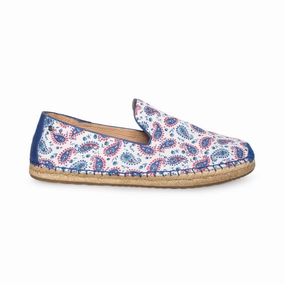 Flat Shoes Sale UGG Sandrinne Liberty Racing Stripe Blue Shoes - Women's