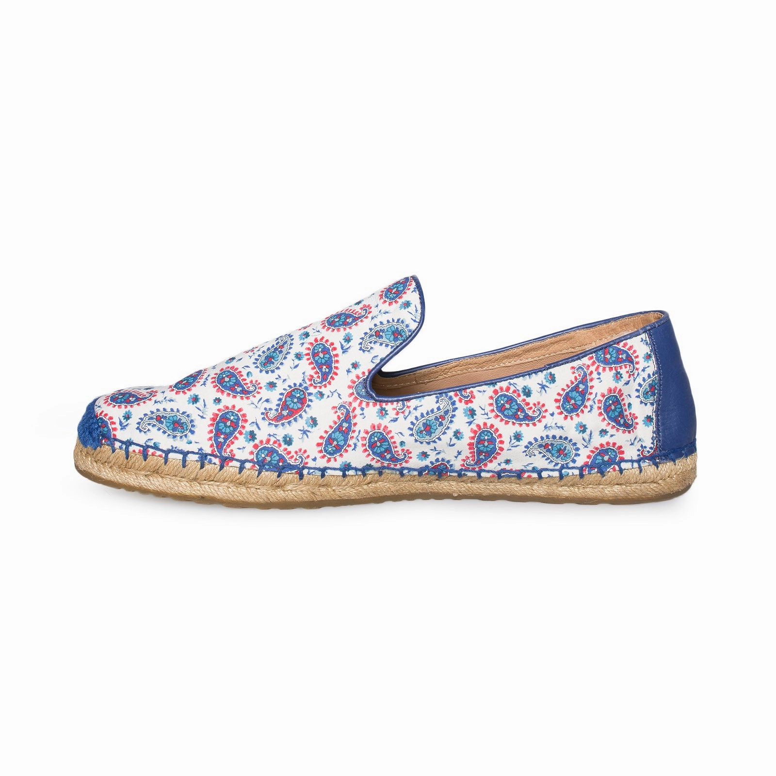 UGG Sandrinne Liberty Racing Stripe Blue Shoes - Women's Modern Flat Shoes