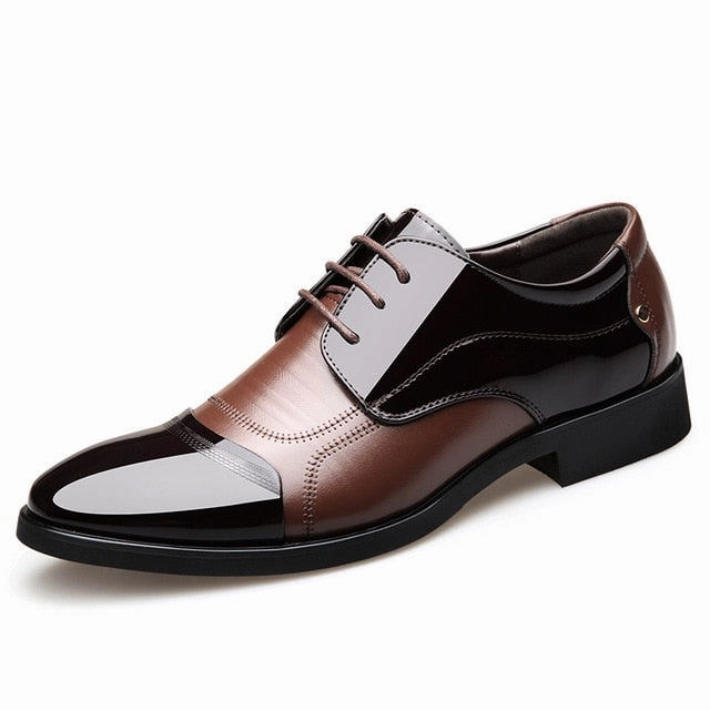 Merkmak Pointed Toe Men Shoes Classic Business Men Formal Leather Shoes