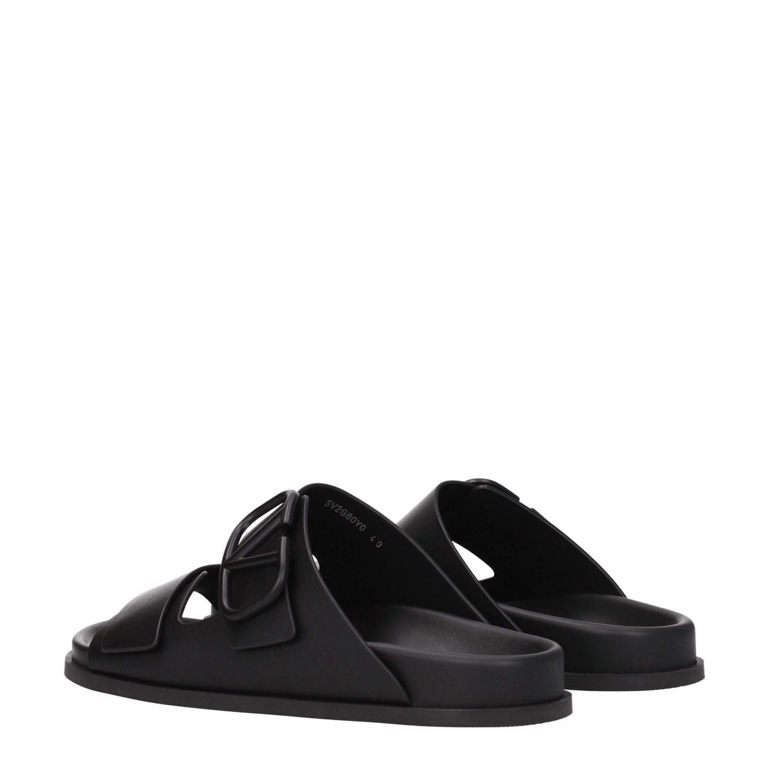 Ron White Sandals Valentino Garavani Black Leather Slippers