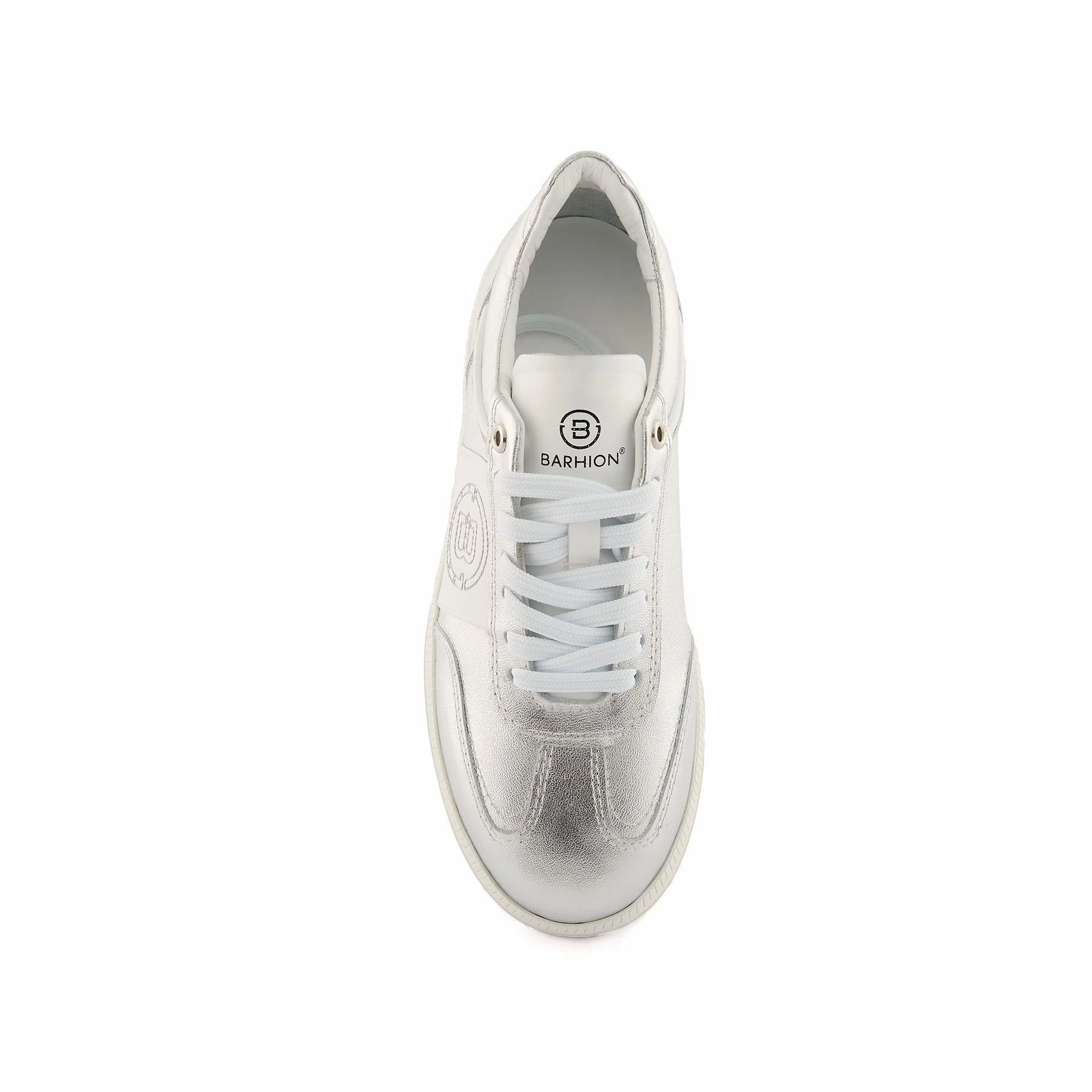 Gola Cyclone Leather Sneakers Women's Silver Handmade Calf Leather Sneakers W5035