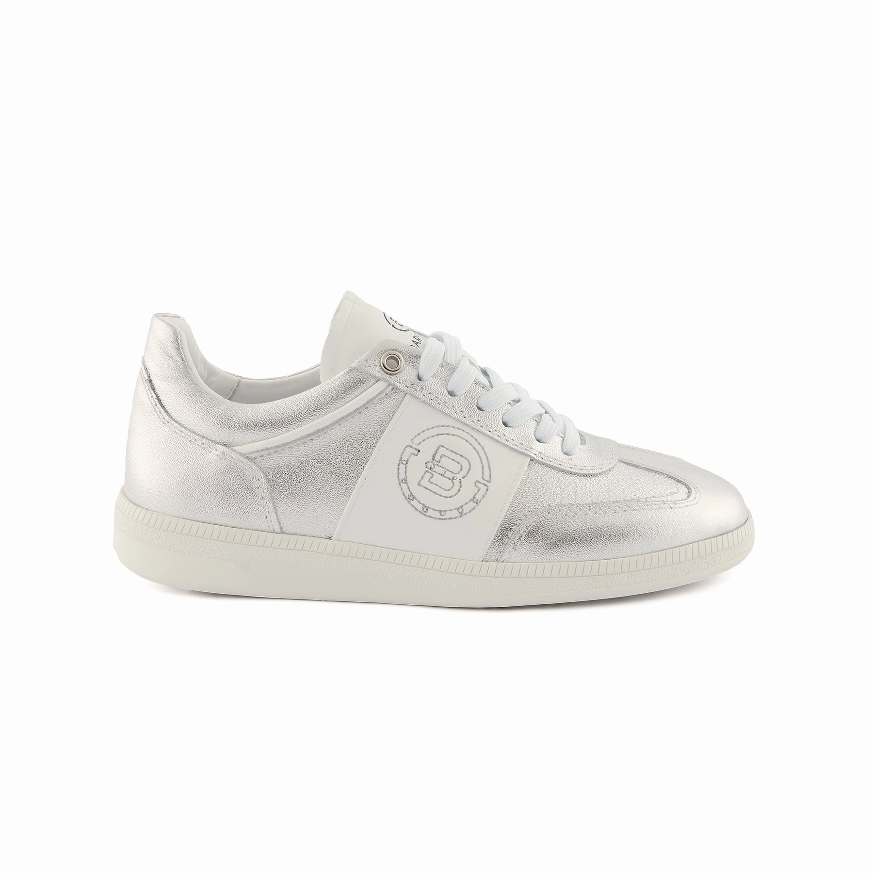 Freddie Mercury Sneakers Women's Silver Handmade Calf Leather Sneakers W5035