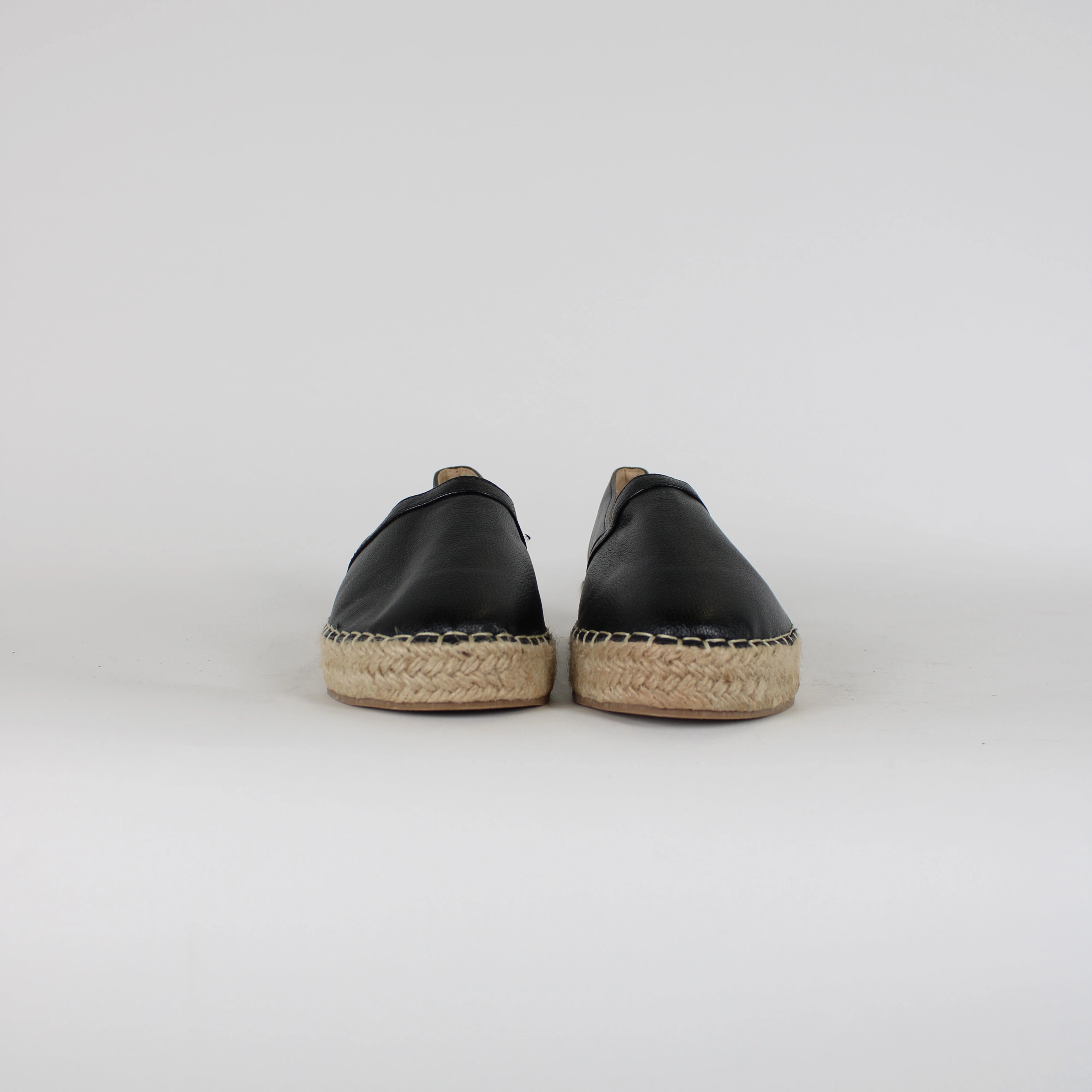 Truffle Collection Black Espadrille Shoes Classic French Espadrilles