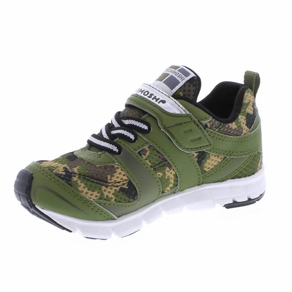 Online Running Shoe Stores Tsukihoshi Velocity Green Camo Boys Running Shoes (Machine Washable)
