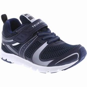 Best Running Shoes For Neutral Tsukihoshi Velocity Navy/Silver Boys Running Shoes (Machine Washable)