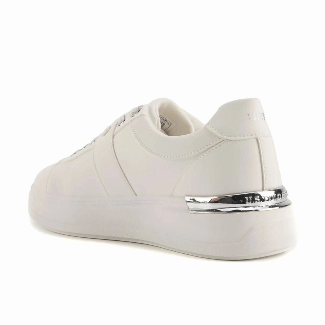 U.S. POLO ASSN. ALSO 4PR Sneakers Women - WHT Wash Canvas Sneakers