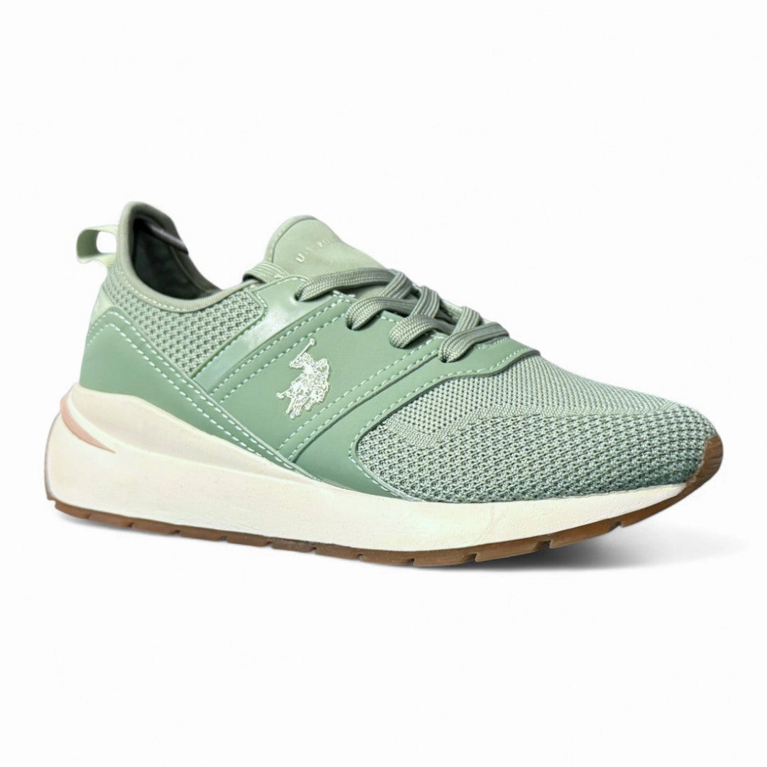 Sneakers For Elderly U.S. POLO ASSN. Lazy Sneakers Women NW13275-GRN