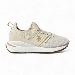 Custom Sneakers Near Me U.S. POLO ASSN. Lazy Sneakers Women NW13275-OFFWHT
