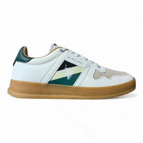 U.S. POLO ASSN. Strip Flag Sneakers - WHTGRN Casual Leather Shoes Australia