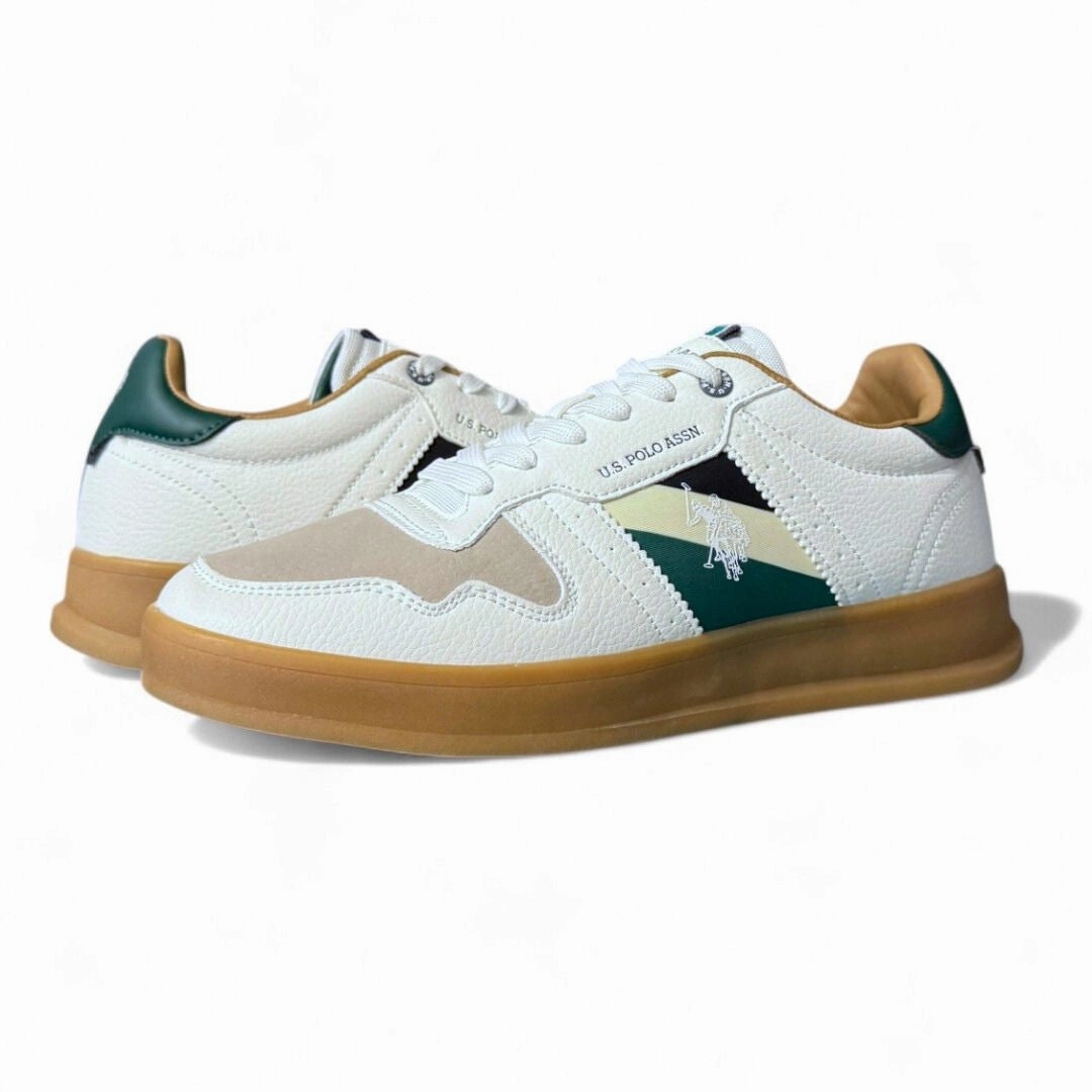 Casual Shoe Styles U.S. POLO ASSN. Strip Flag Sneakers - WHTGRN