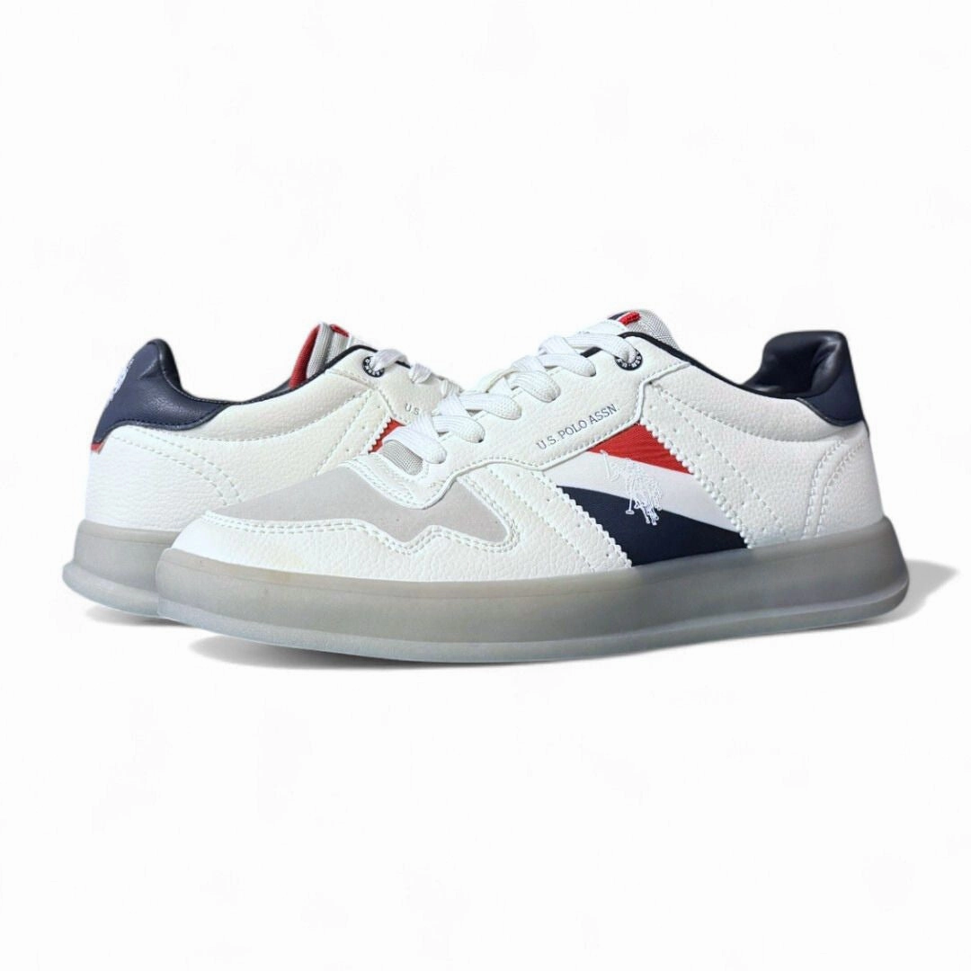 U.S. POLO ASSN. Strip Flag Sneakers - WHTNVY Ecco Business Casual Shoes